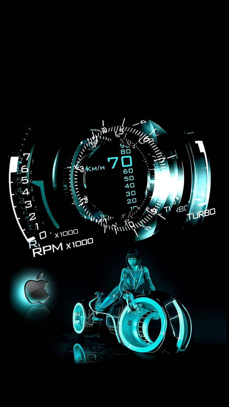 Download 3D Apple iPhone Tron Legacy Wallpaper