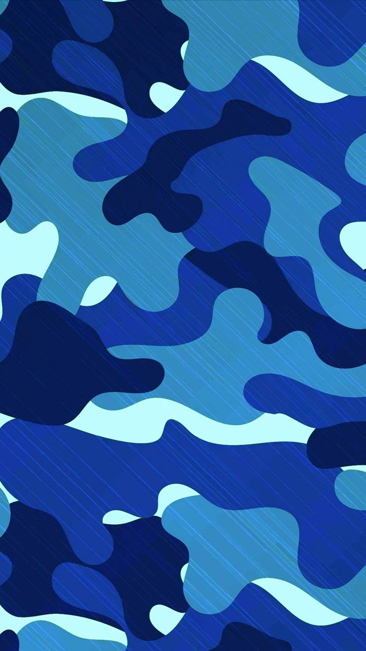 Blue Camo iPhone Wallpaper Free HD Wallpaper