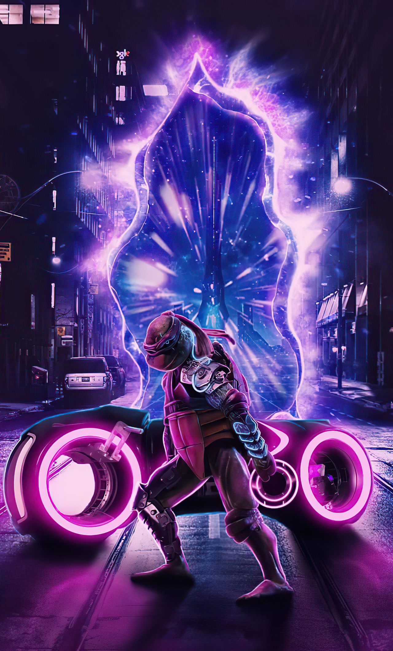 Scifi Tmnt Tron Bike 4k iPhone HD 4k Wallpaper, Image, Background, Photo and Picture