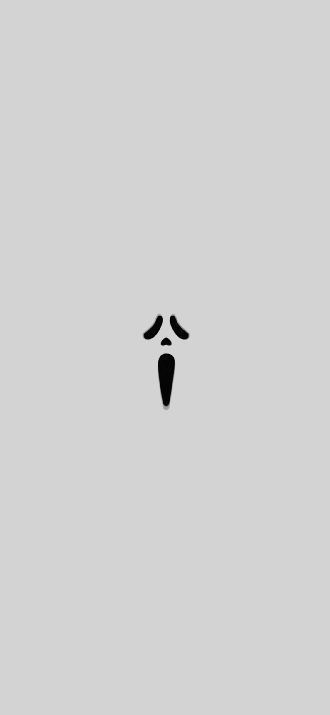 Scream White Minimal Cute Art Wallpaper