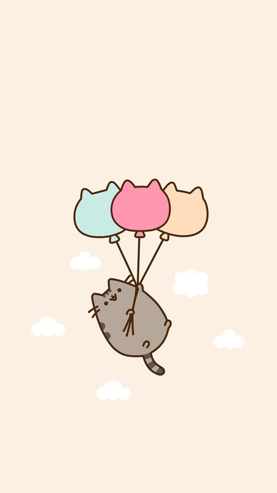 Pusheen Phone Wallpaper - iPhone wallpaper cat, Wallpaper iphone boho, Pushing cat