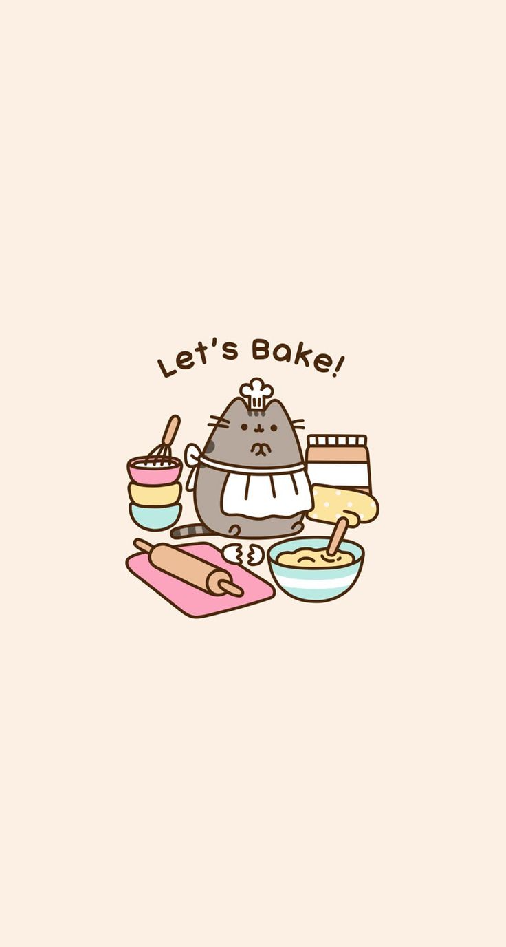 pusheen #wallpaper #phone #background #baking. Pusheen cute, Cute cartoon wallpaper, Pusheen cat