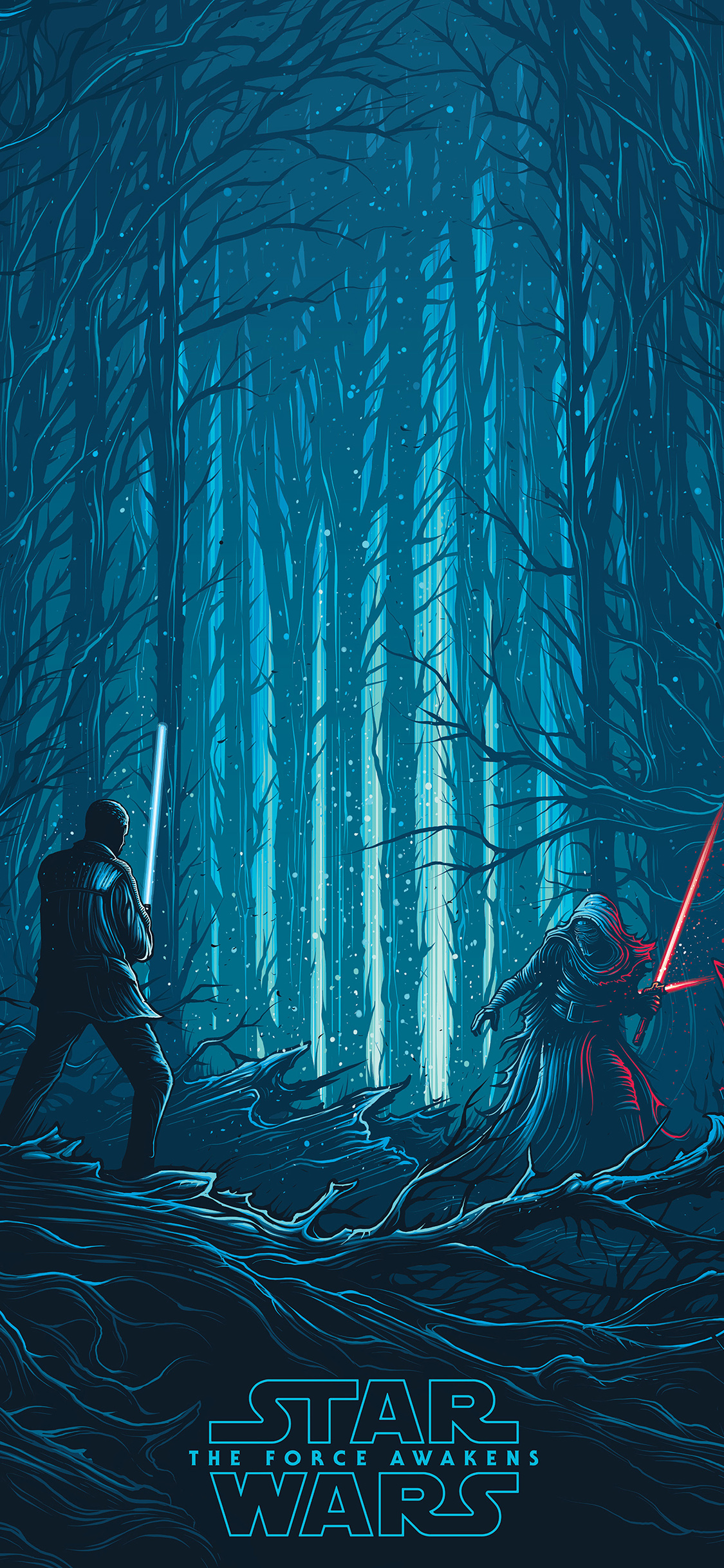 Starwars Illustration Blue Art Film Wallpaper