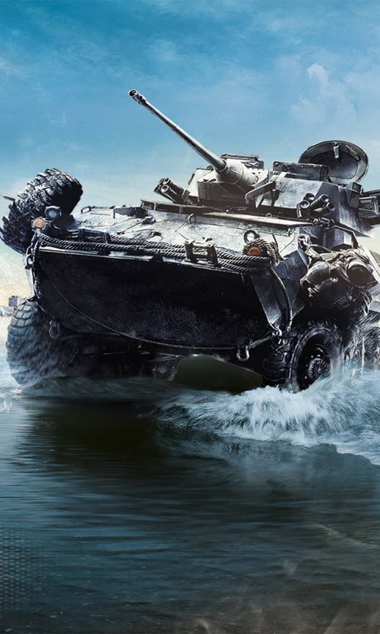 Download Tank Gun On Water Battlefield 4 Phone Wallpaper