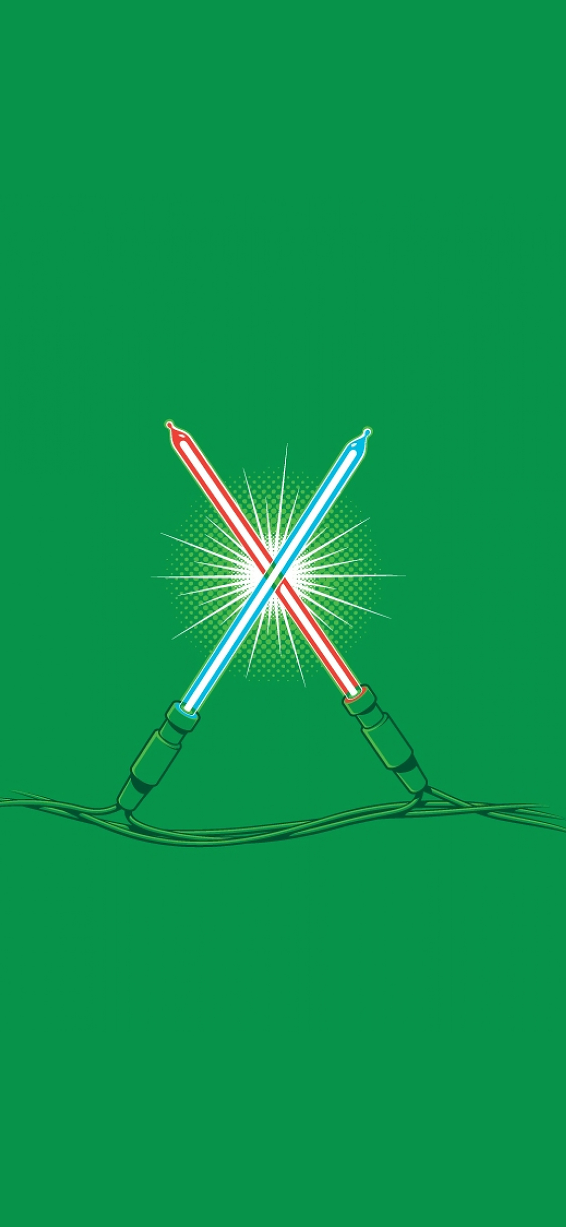 Christmas Lights Illust Minimal Starwars Art Wallpaper