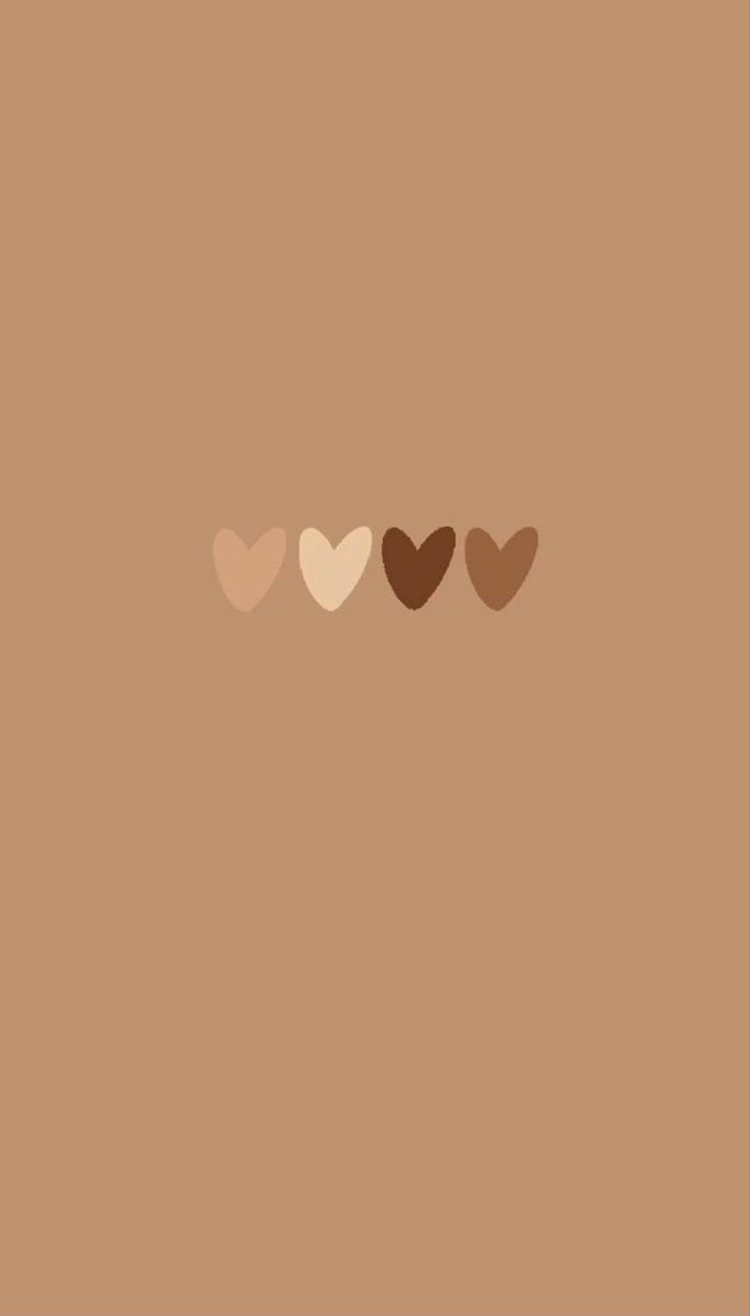 Aesthetic iPhone Minimalist Heart Brown Wallpapers - Wallpaper Cave
