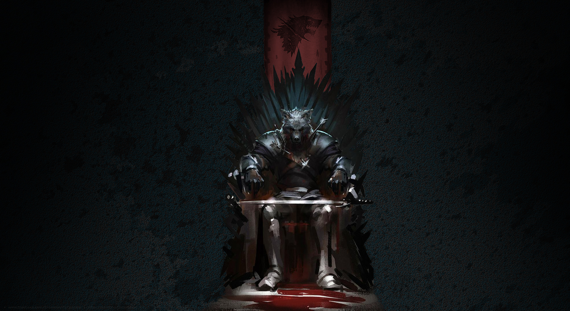 Game of Thrones Song of Ice and Fire Stark Throne Blood Drawing dark fantasy wallpaperx1080