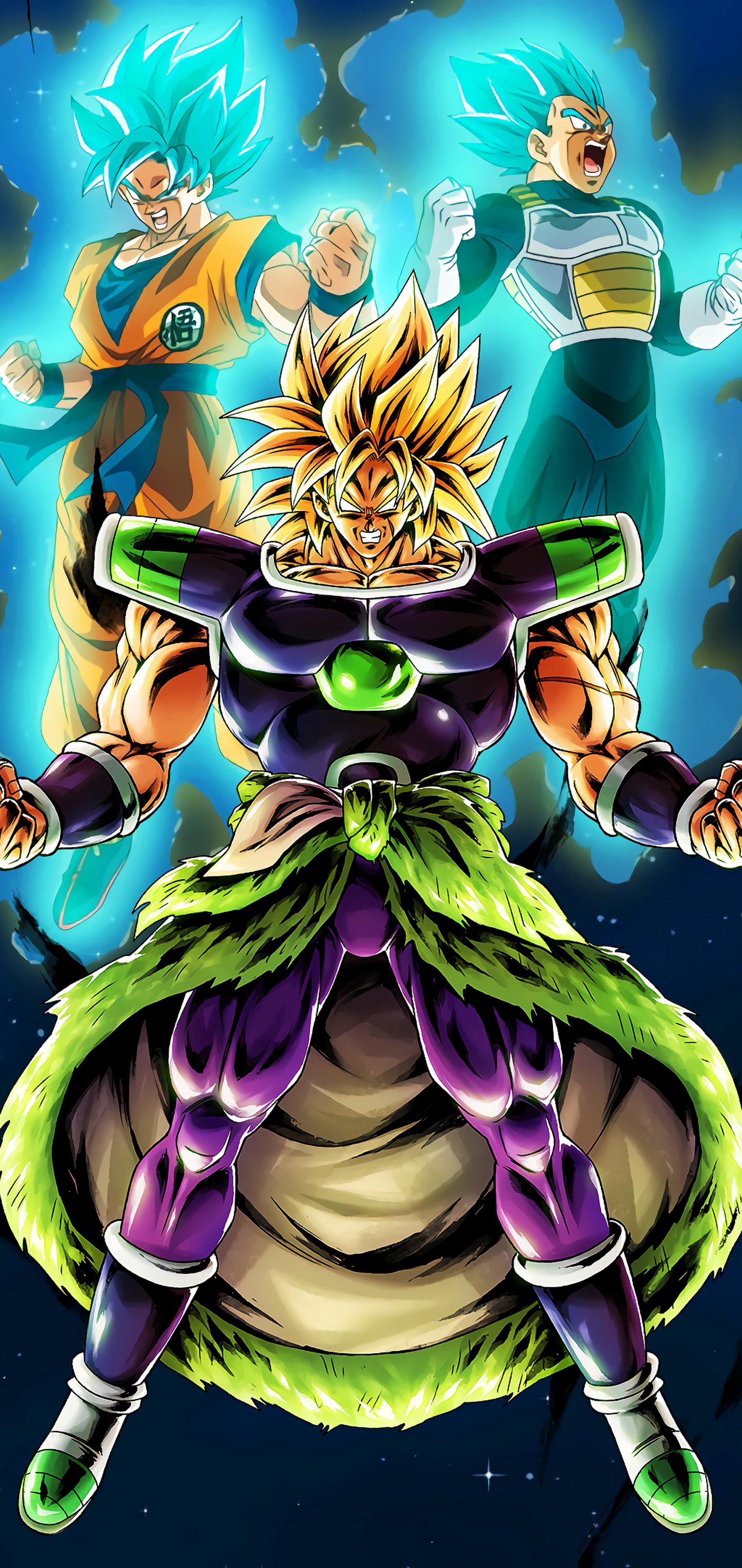 Broly Goku Vegeta Dragon Ball Super: Broly 8K Wallpaper
