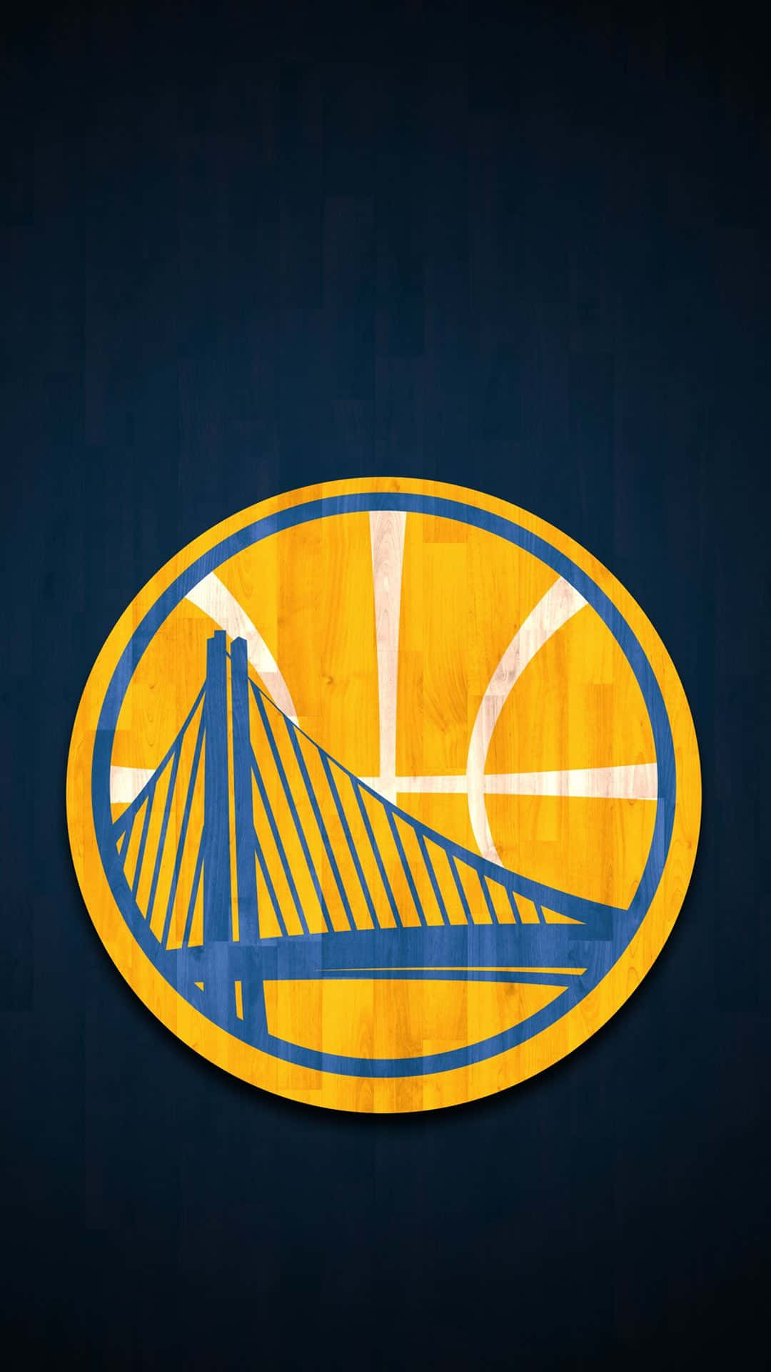Download Golden State Warriors Logo With Basketball Design Wallpaper