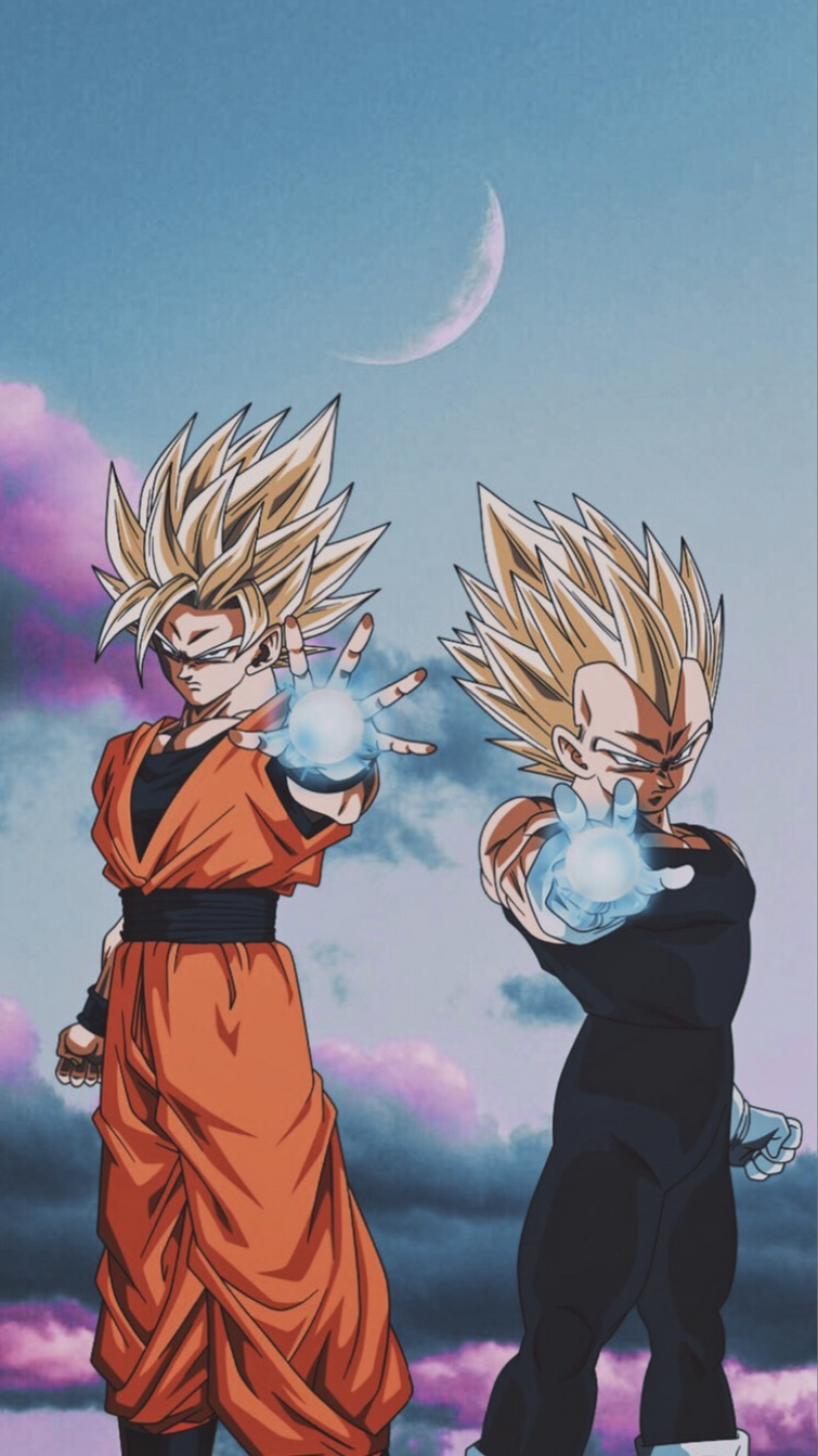 Two Super Saiyan 2s! LR SSJ2 Goku and SSJ2 Vegeta!