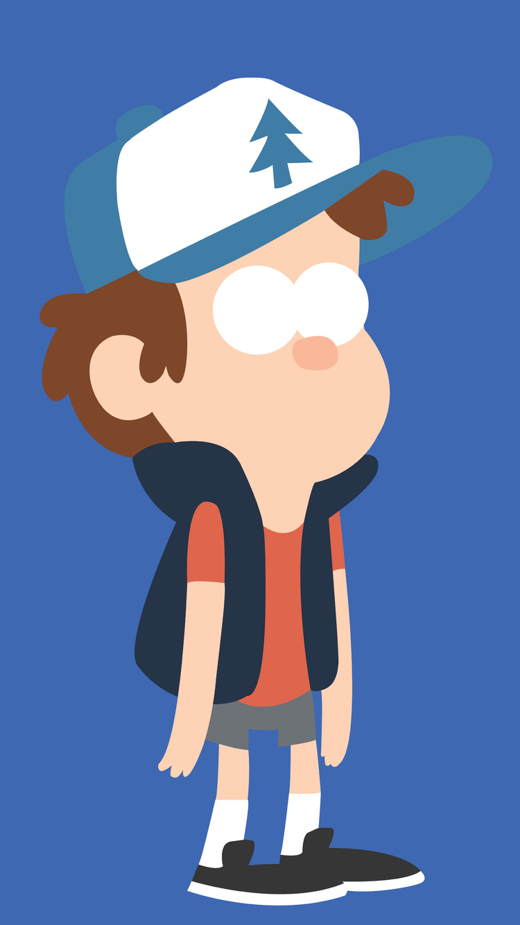Dipper In Gravity Falls Minimalism 8k iPhone 6, iPhone 6S, iPhone 7 HD 4k Wallpaper, Image, Background, Photo and Picture