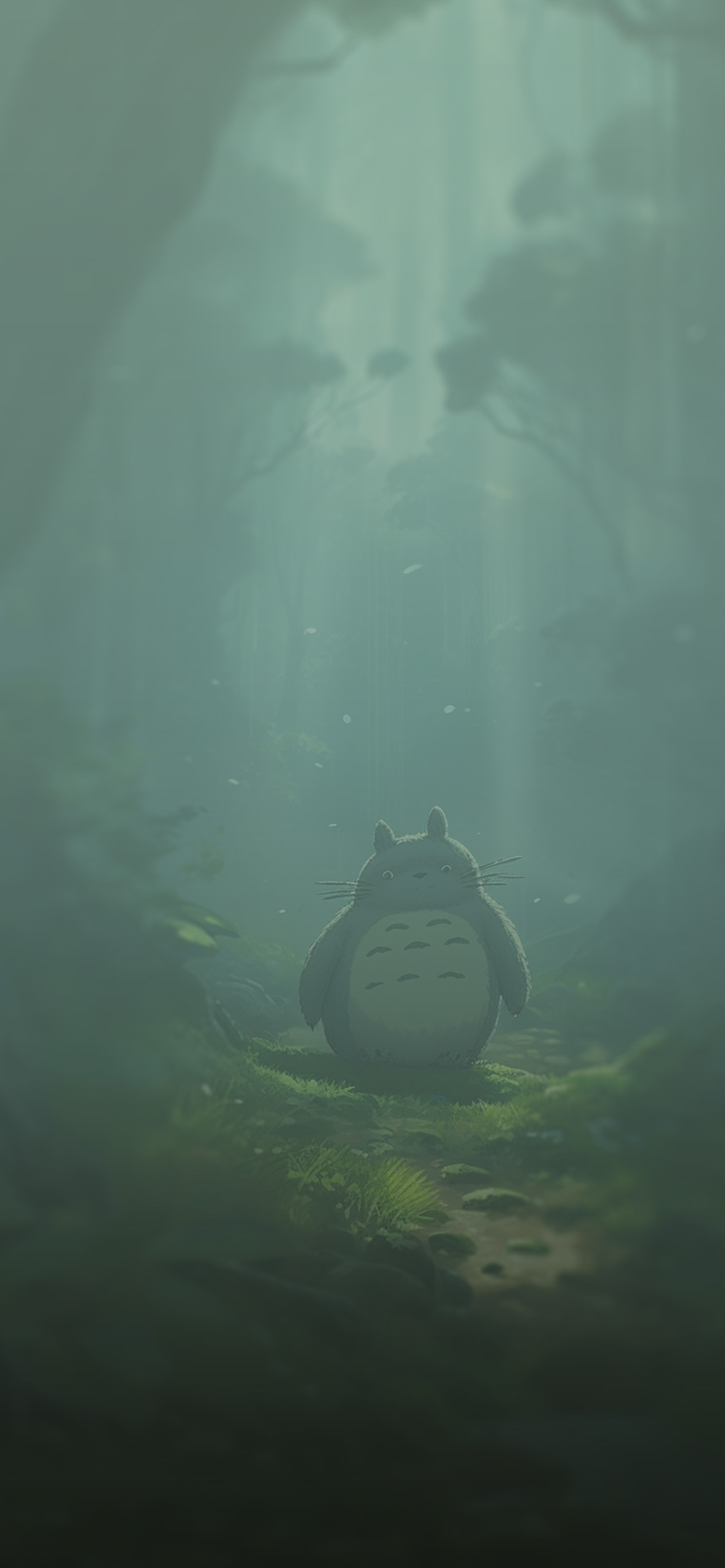 Totoro in Forest Wallpaper Aesthetic Wallpaper for iPhone