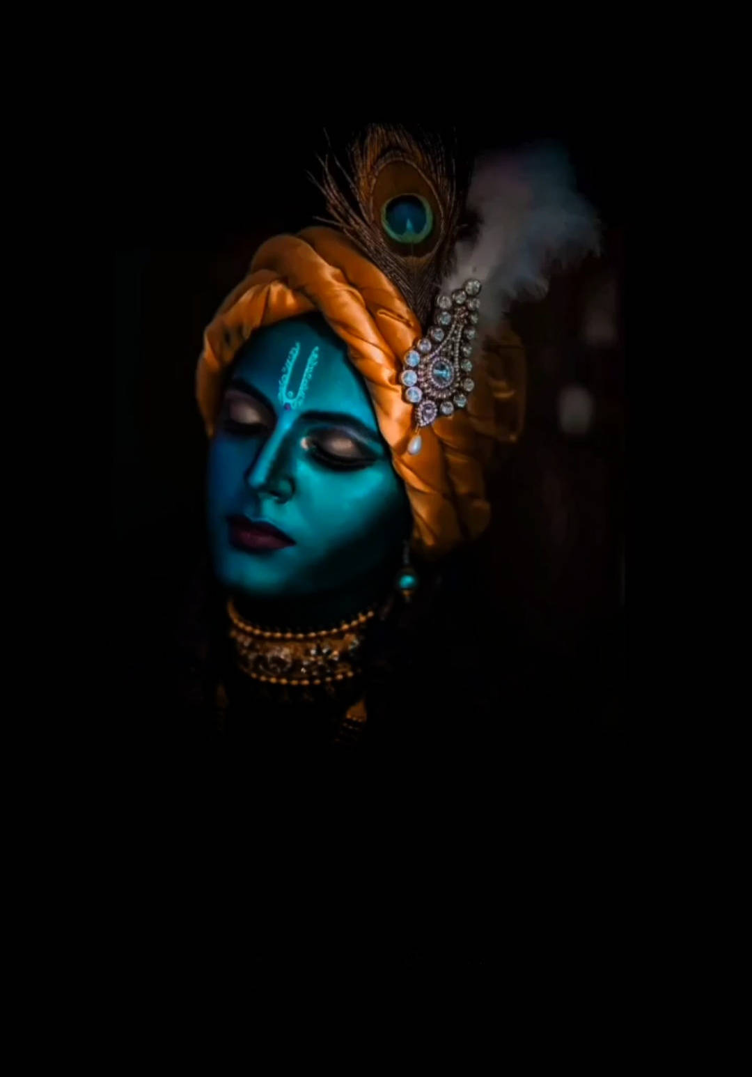 Download Krishna iPhone Facial Features Wallpaper