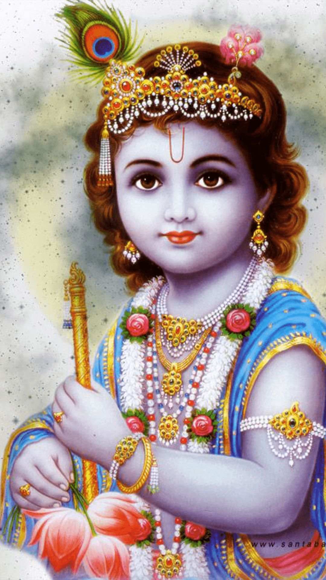 God Krishna iPhone Wallpaper Classic Krishna Wallpaper Digital Download