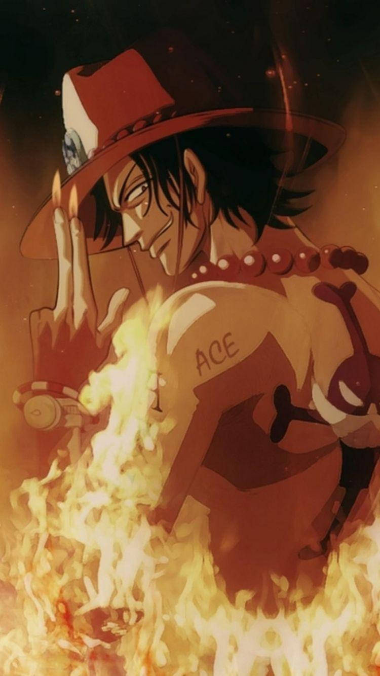 Download One Piece Ace Fire Fingers Wallpaper