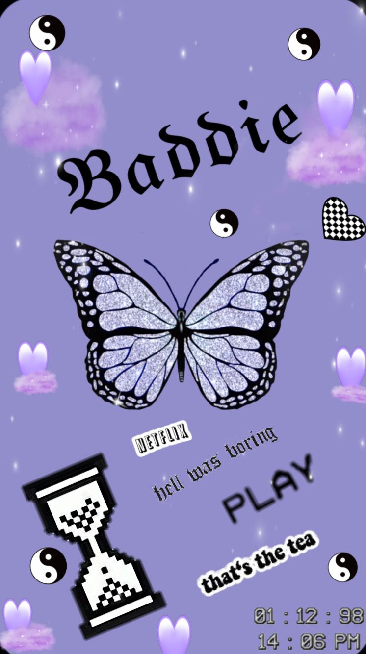 Baddie. Pink wallpaper iphone, Butterfly wallpaper iphone, Wallpaper iphone neon