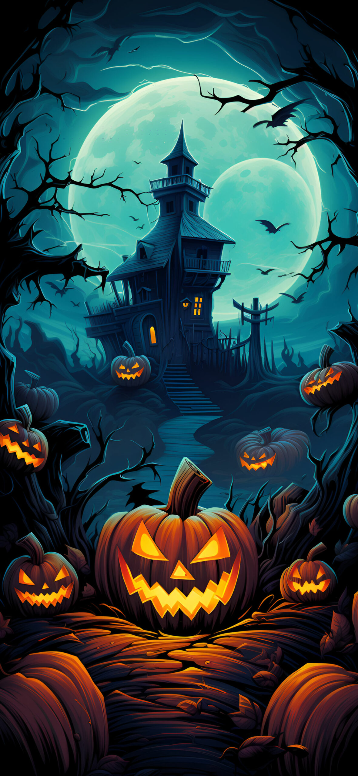 Scary Jack O Lantern House Halloween