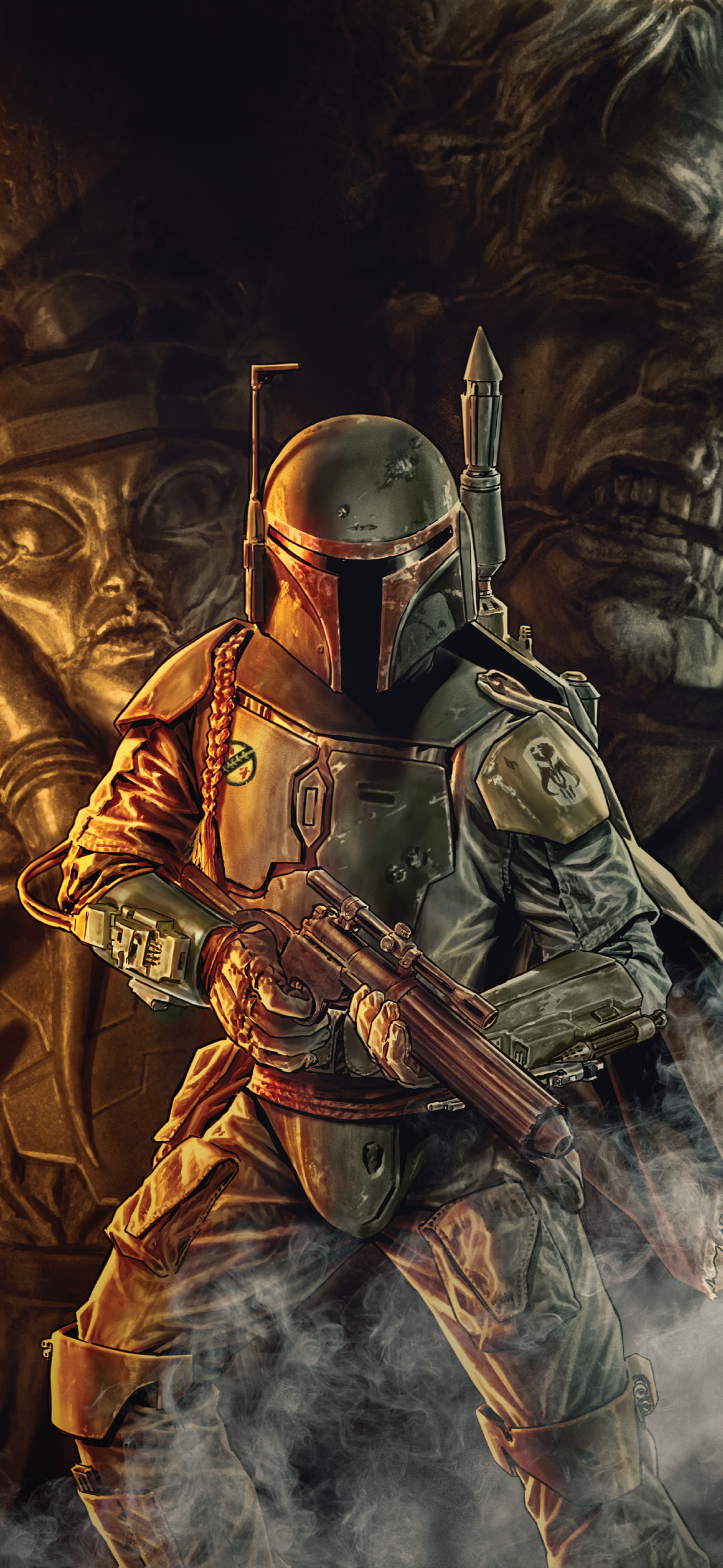Star Wars Bounty Hunters, Boba Fett wallpaper [1182x2562]