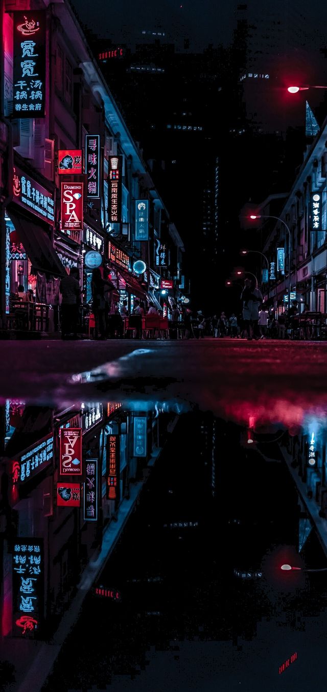 Reddit City Light Reflections (1080x2280). City lights wallpaper, Neon wallpaper, City wallpaper