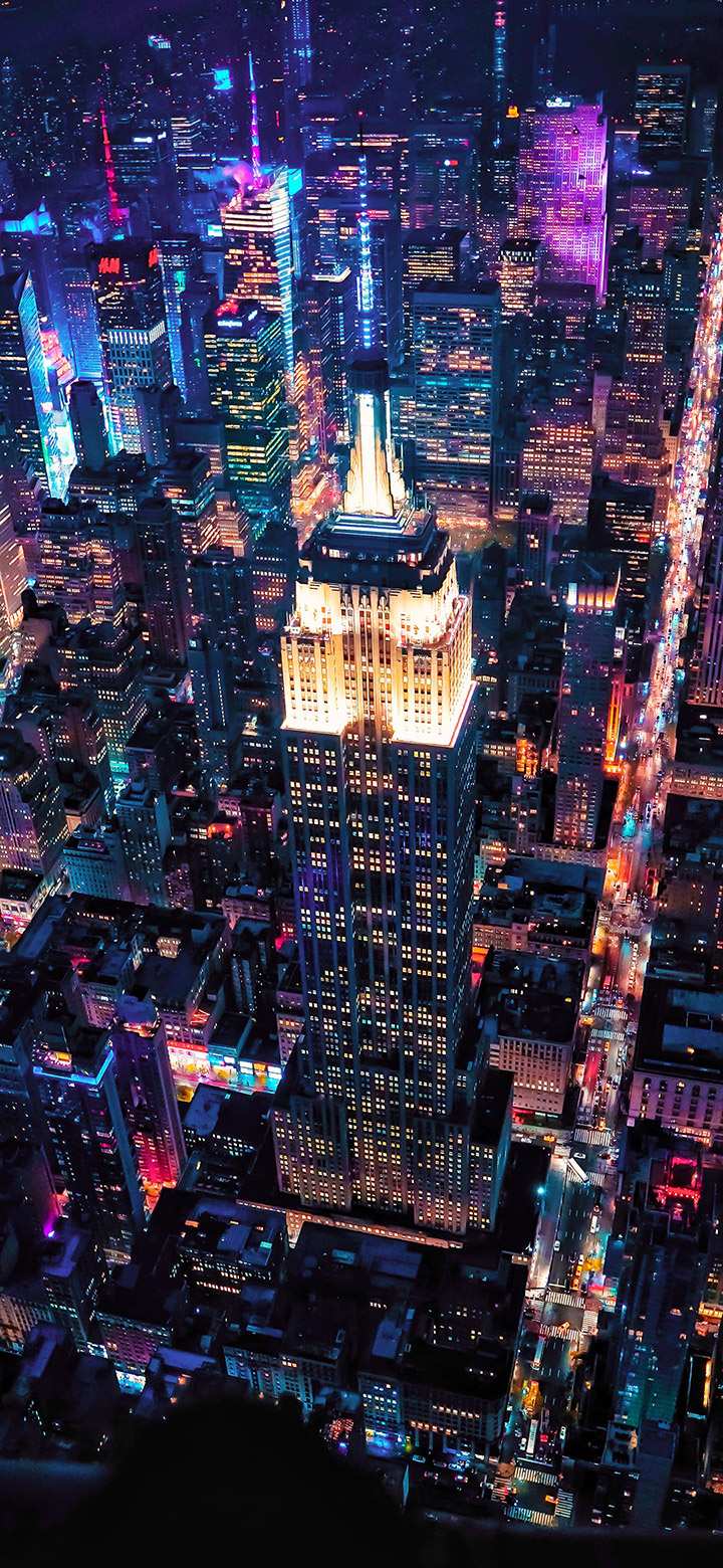 Dark City Buildings 4K Phone Wallpaper