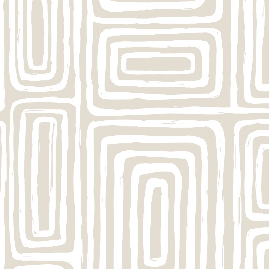 Beige Geometric Wallpaper and Stick