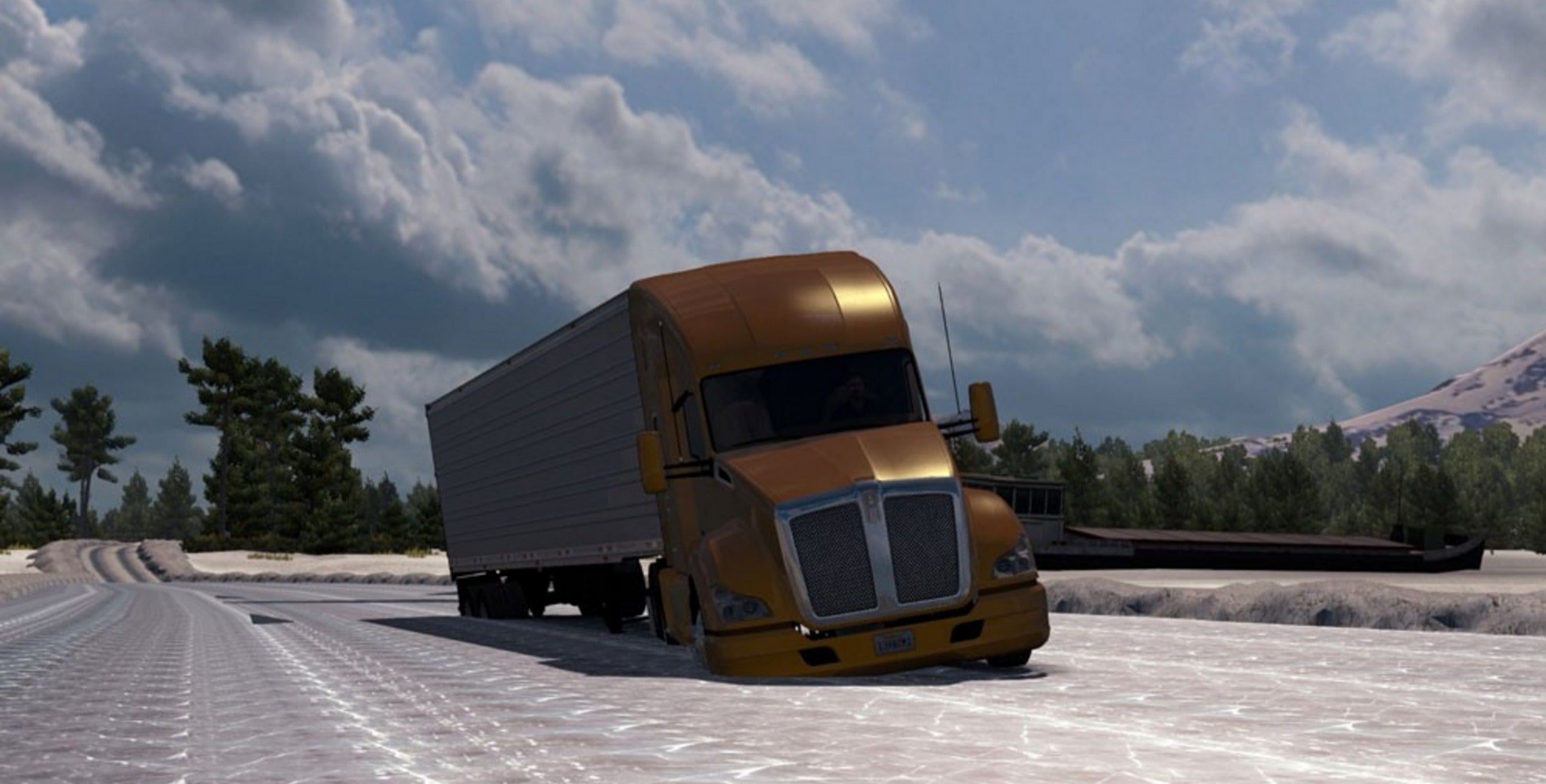 Alaskan Truck Simulator Wallpaper. American truck simulator, Trucks, Simulation