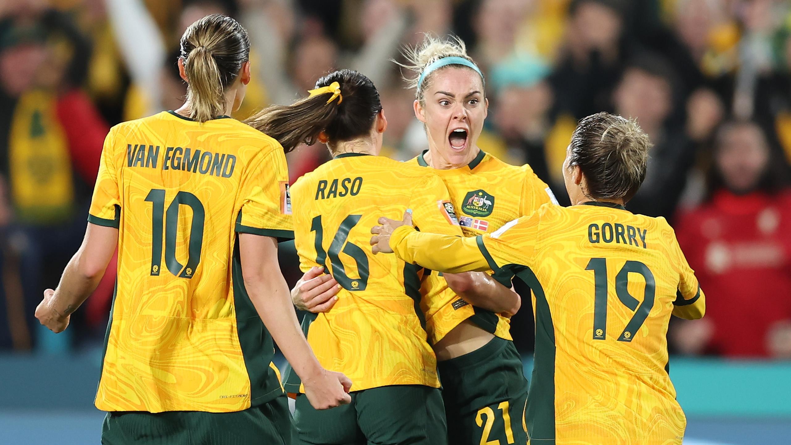 Australia see off Denmark to ease into last eight at Women's World Cup as Sam Kerr comes off bench