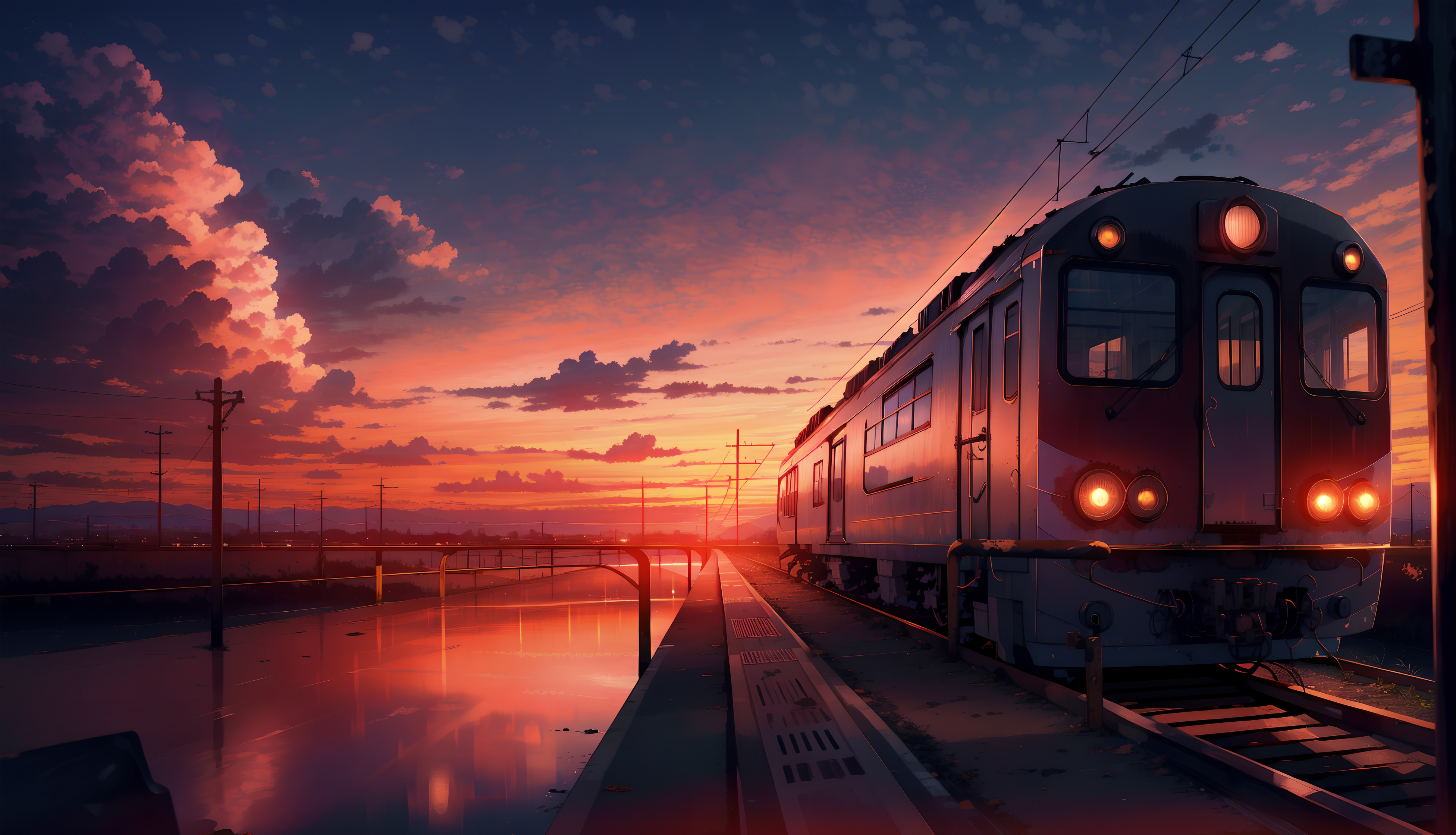 Anime Train HD Wallpaper and Background
