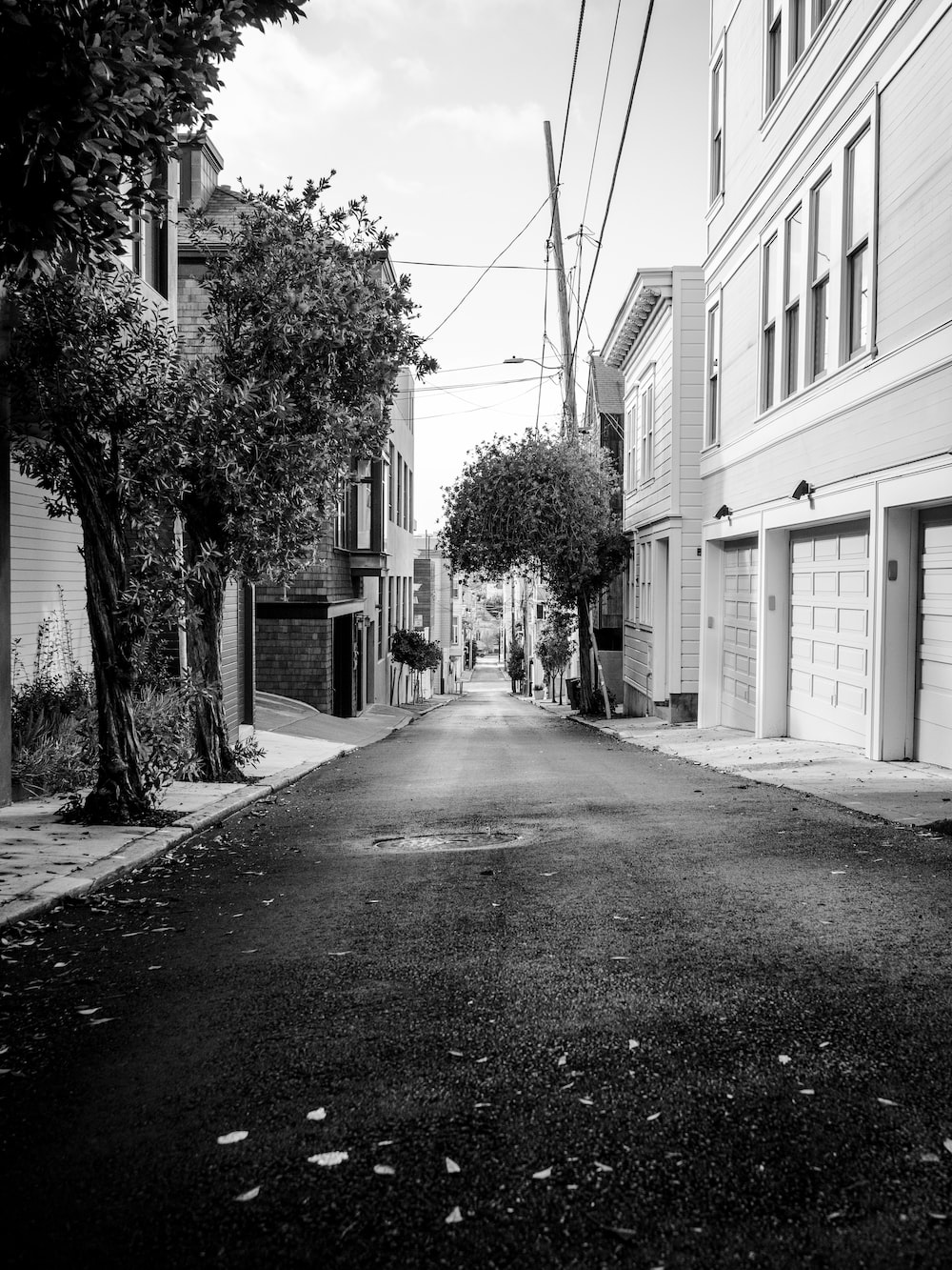 Black And White Street Picture. Download Free Image