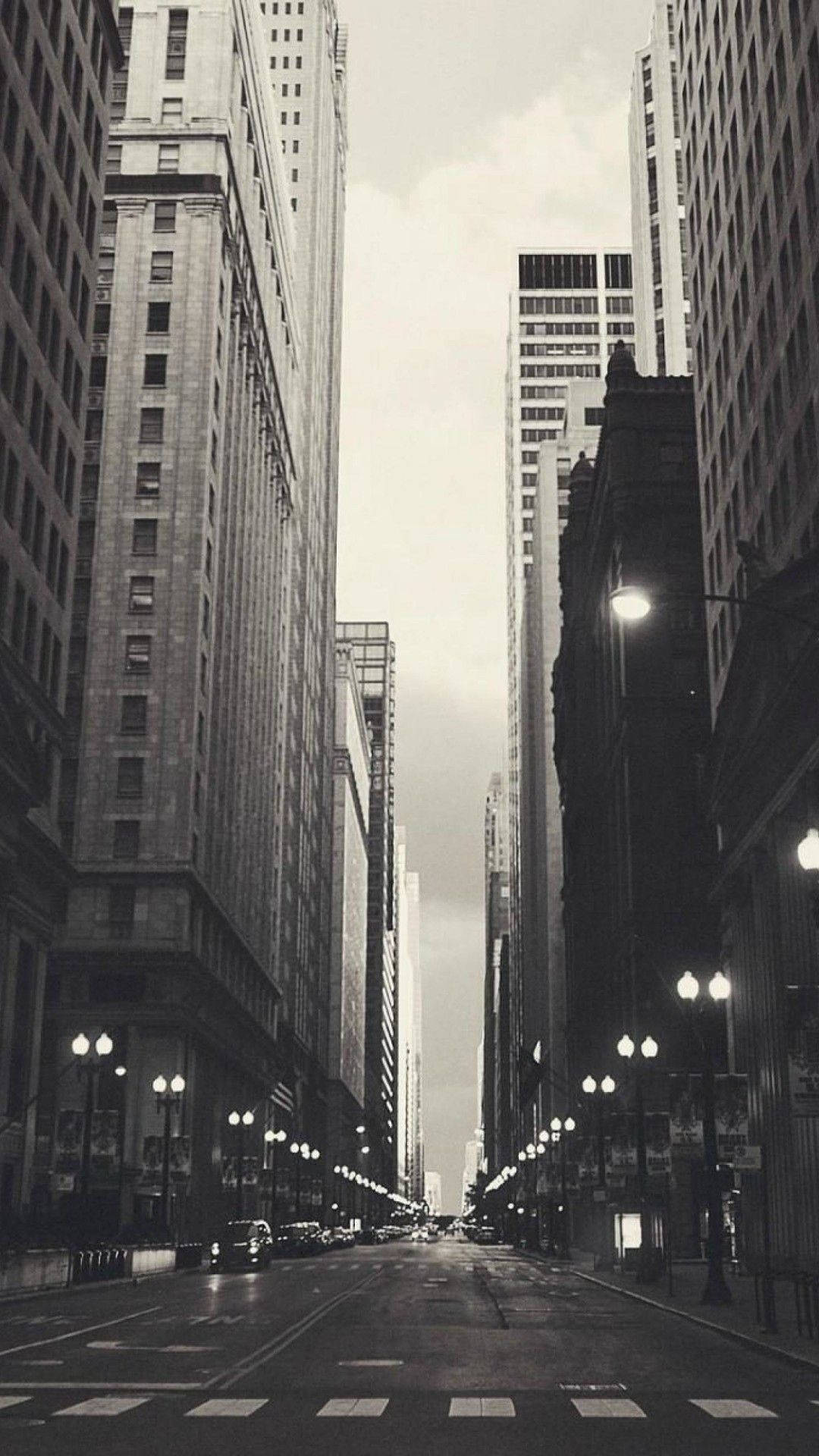 Download Black And White New York Empty Street Wallpaper