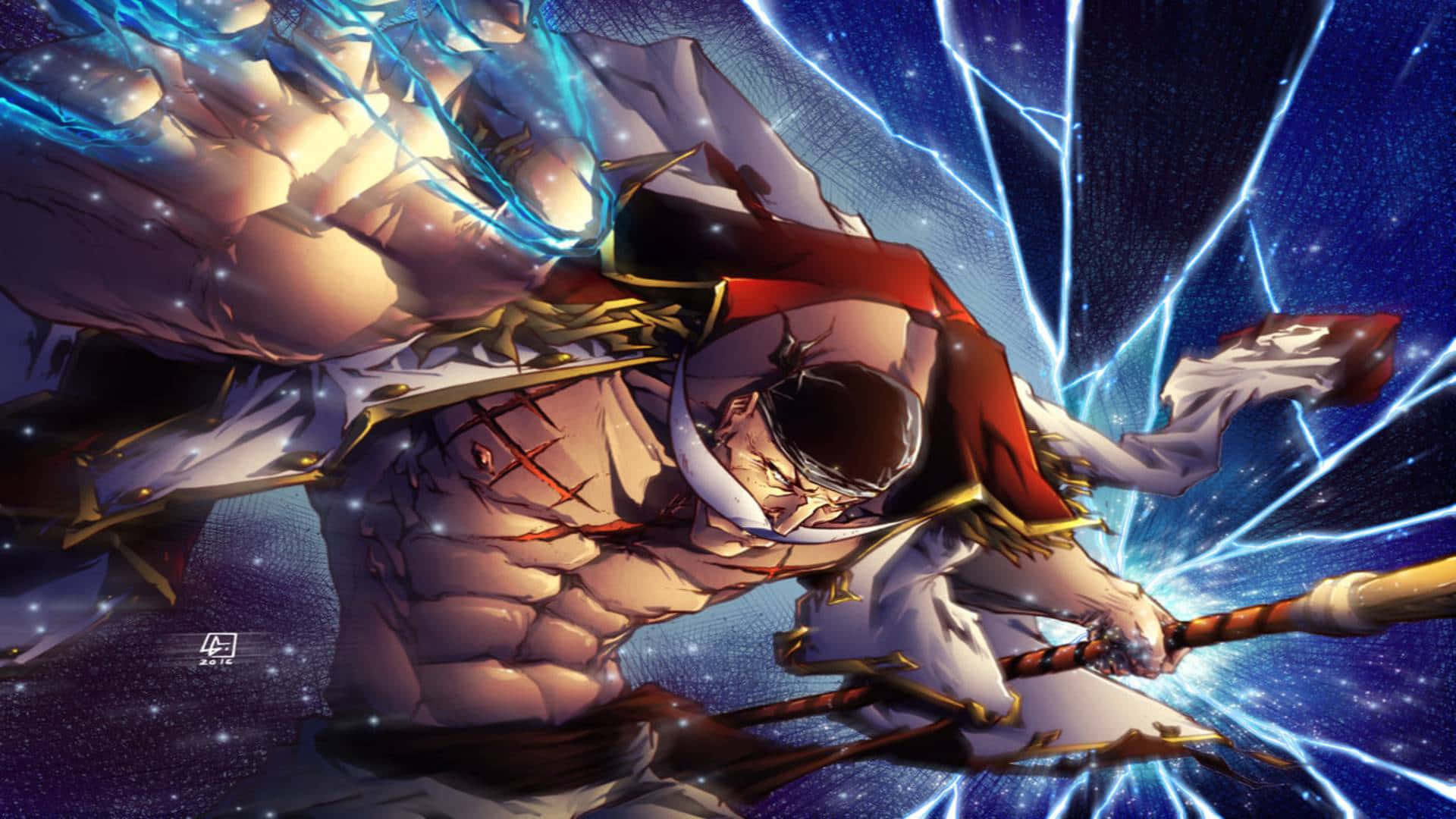 Download The powerful Whitebeard, ruler of the sea! Wallpaper