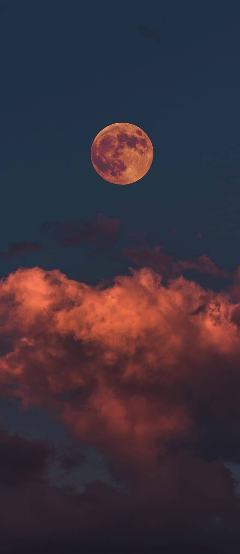 Download IPhone 11 Pro Red Tinged Moon Wallpaper