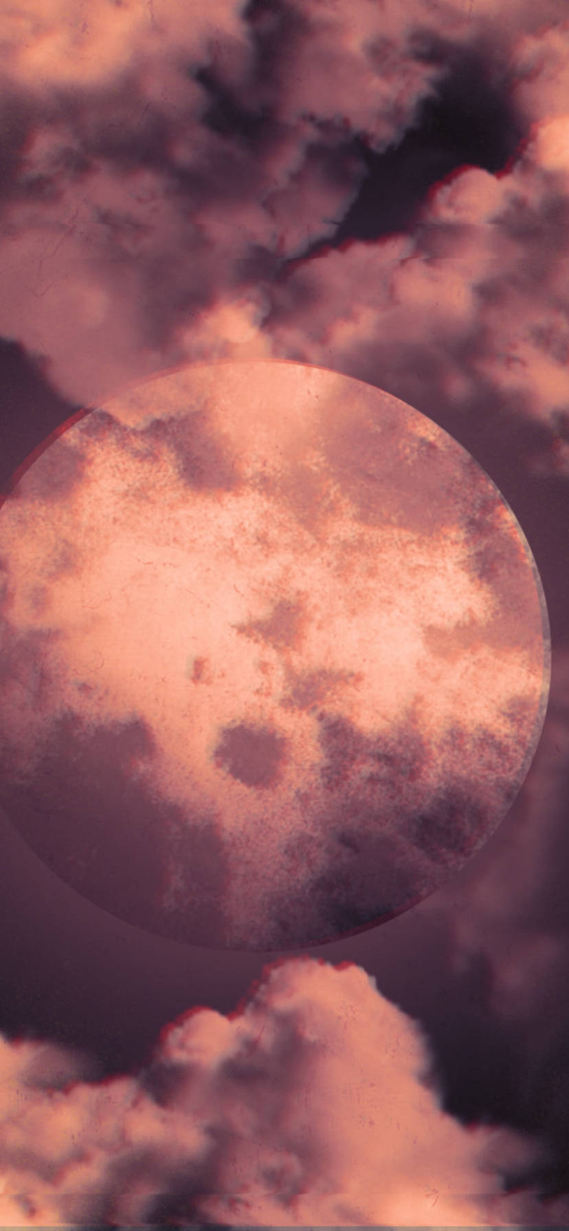 Download iPhone 11 Clouds And Full Moon Wallpaper