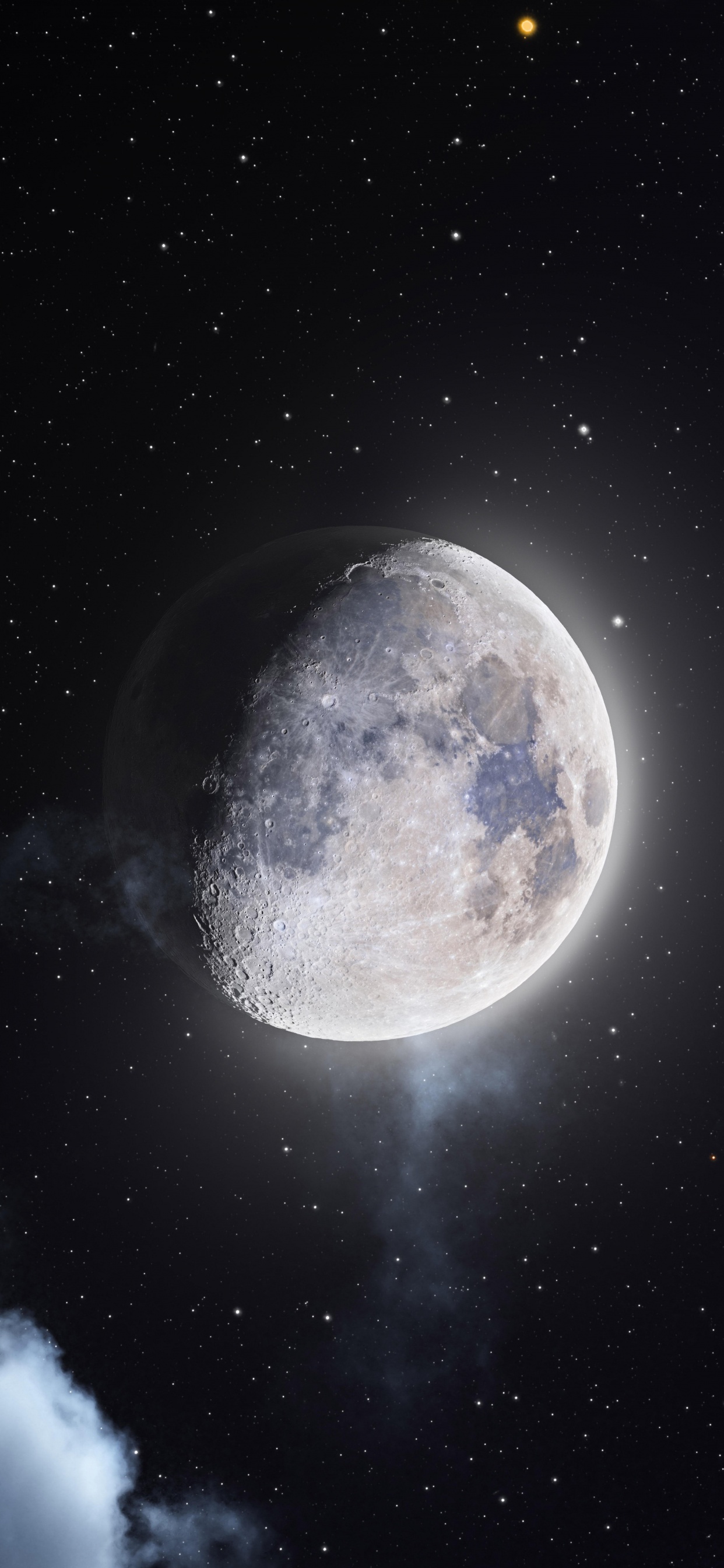 Super Moon Wallpaper 4K, 8K, Full moon, Stars, Cosmos