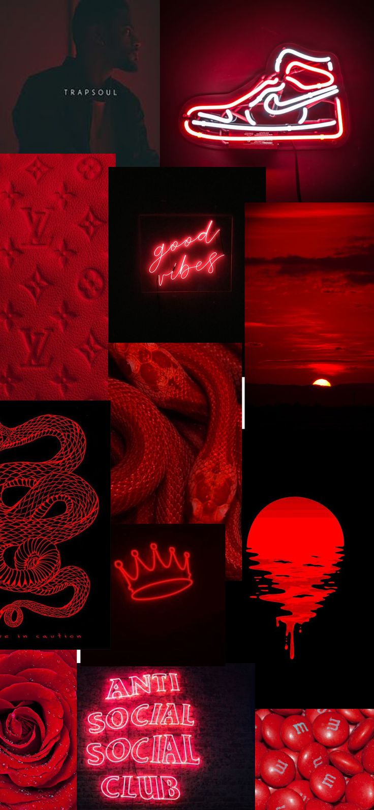 Red and Black Themed iPhone Wallpaper