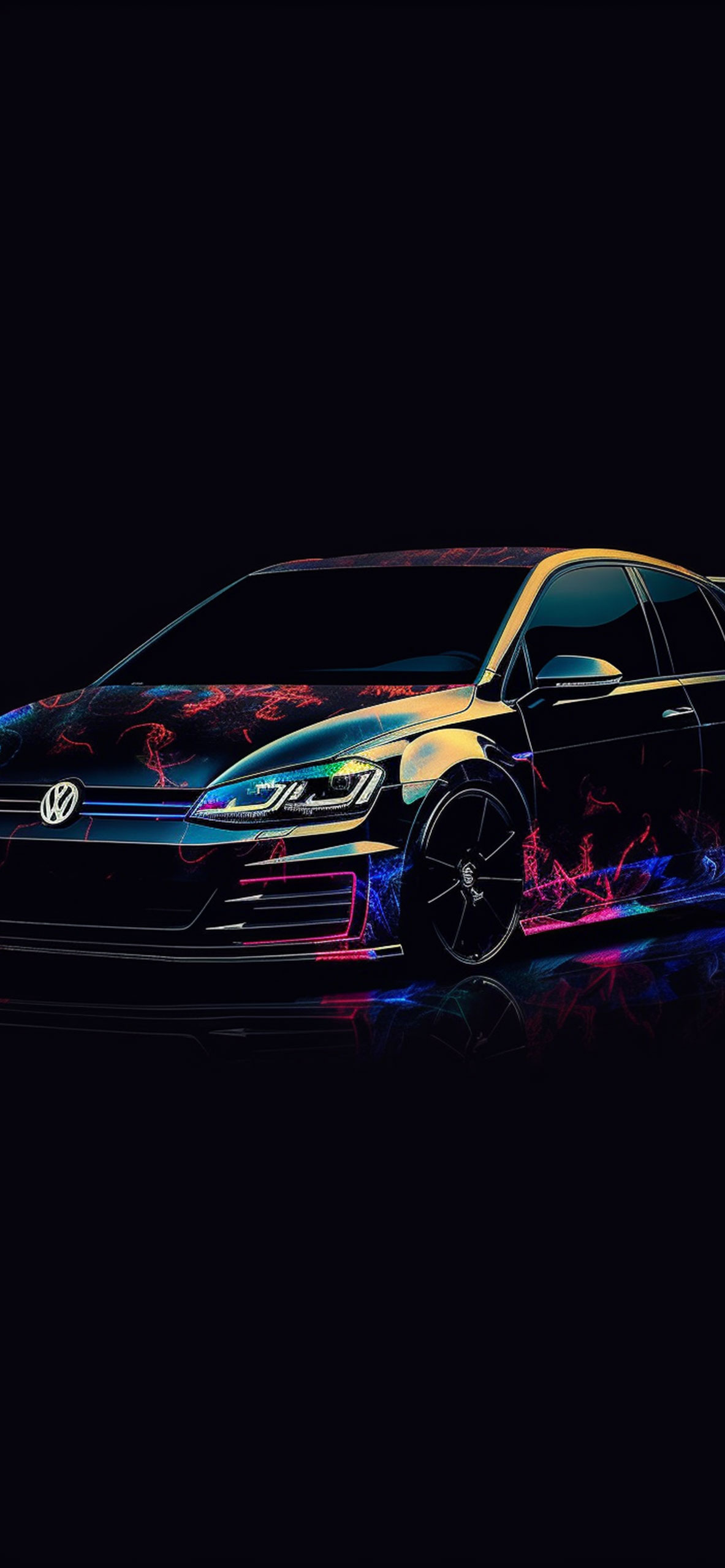 Colorful Volkswagen Golf GTI Wallpaper