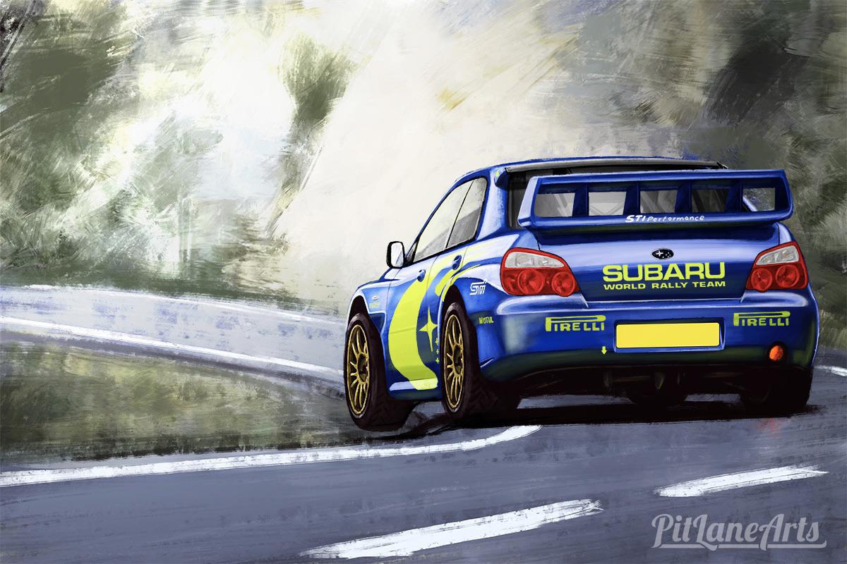 Subaru Impreza WRC illustration I did. Whats your favorite Subaru Rally car?