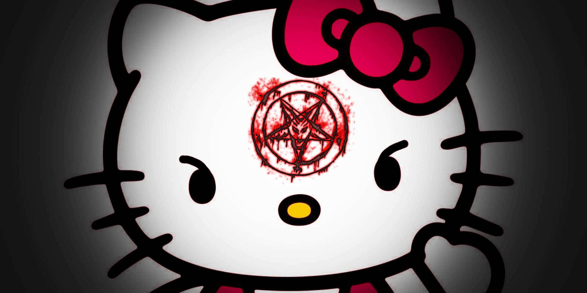 Download Hello Kitty Halloween Bloody Mark Wallpaper