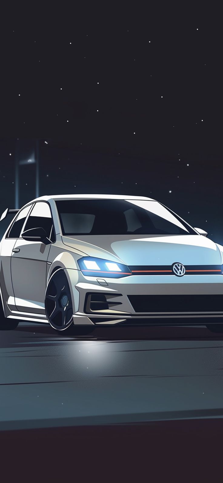 Volkswagen Golf & Night Wallpaper Golf Wallpaper. Volkswagen, Volkswagen golf, Automotive art illustrations