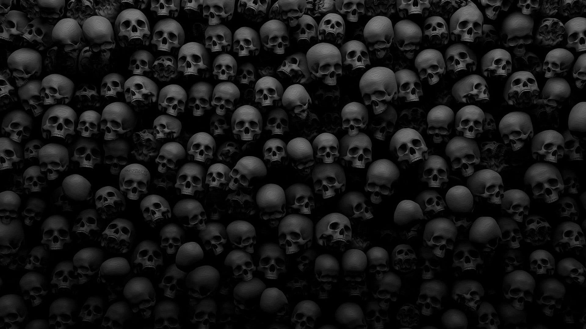 skulls wallpaper #skull #monochrome P #wallpaper #hdwallpaper #desktop. Sfondi per computer, Sfondi, Teschi