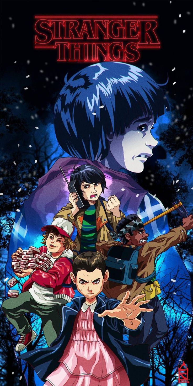 Of Your Favorite Smash Hit TV Franchises, Anime Style. Stranger Things Fanart, Stranger Things Poster, Stranger Things Tv Series