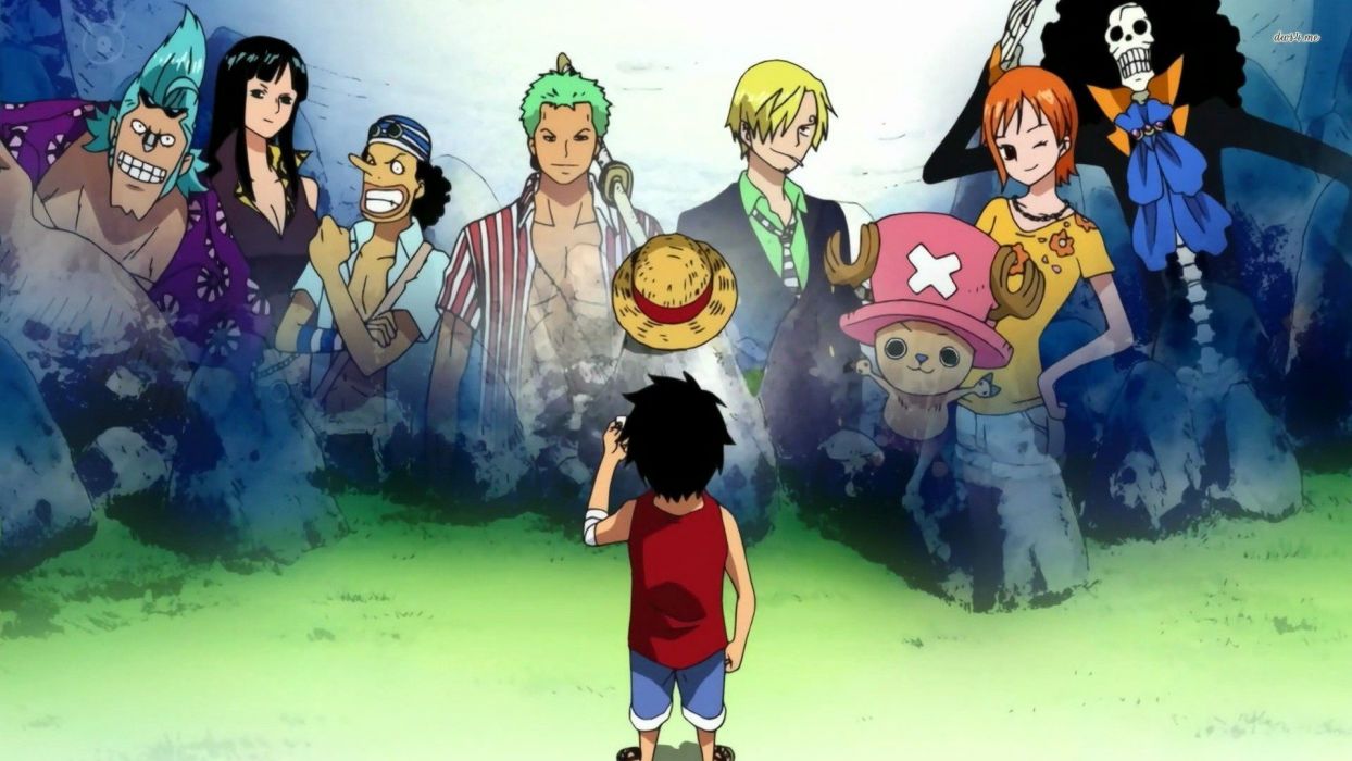 Anime Series One Piece Lufy Characters Group Wallpaperx1080