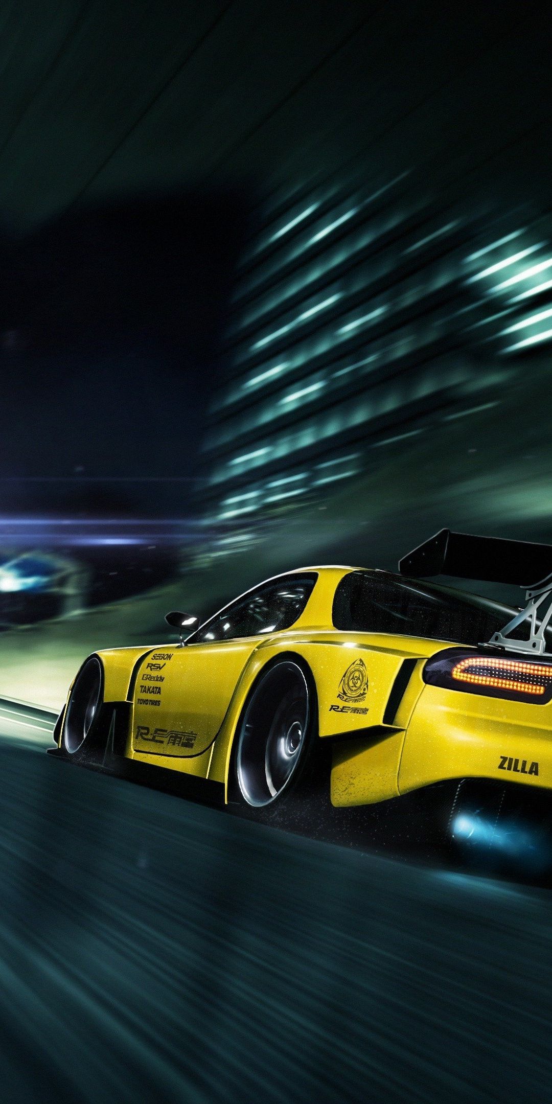 Mazda RX 7, Race Car, Artwork Wallpaper. Car Wallpaper, Mazda, Dream Cars
