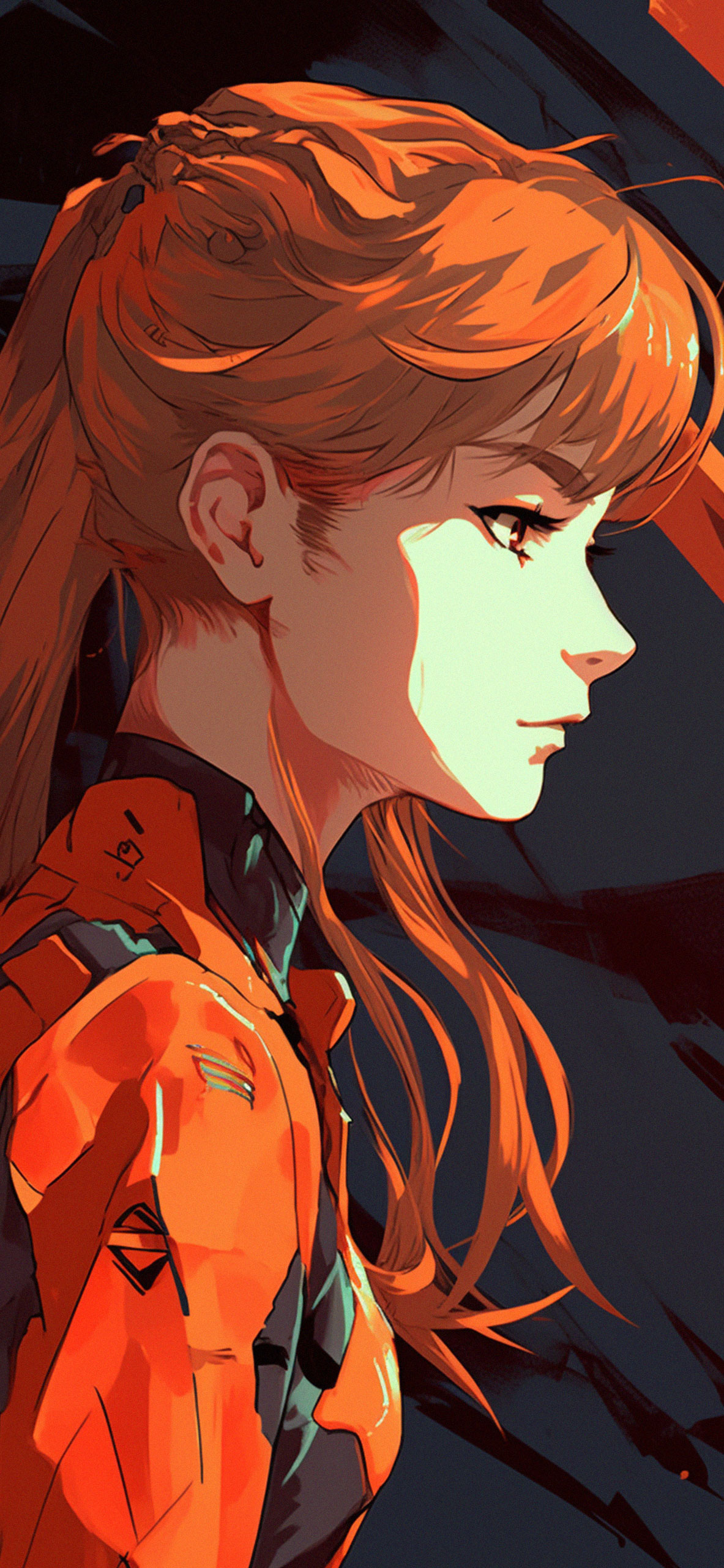 Evangelion Asuka Art Wallpaper Wallpaper for Phone
