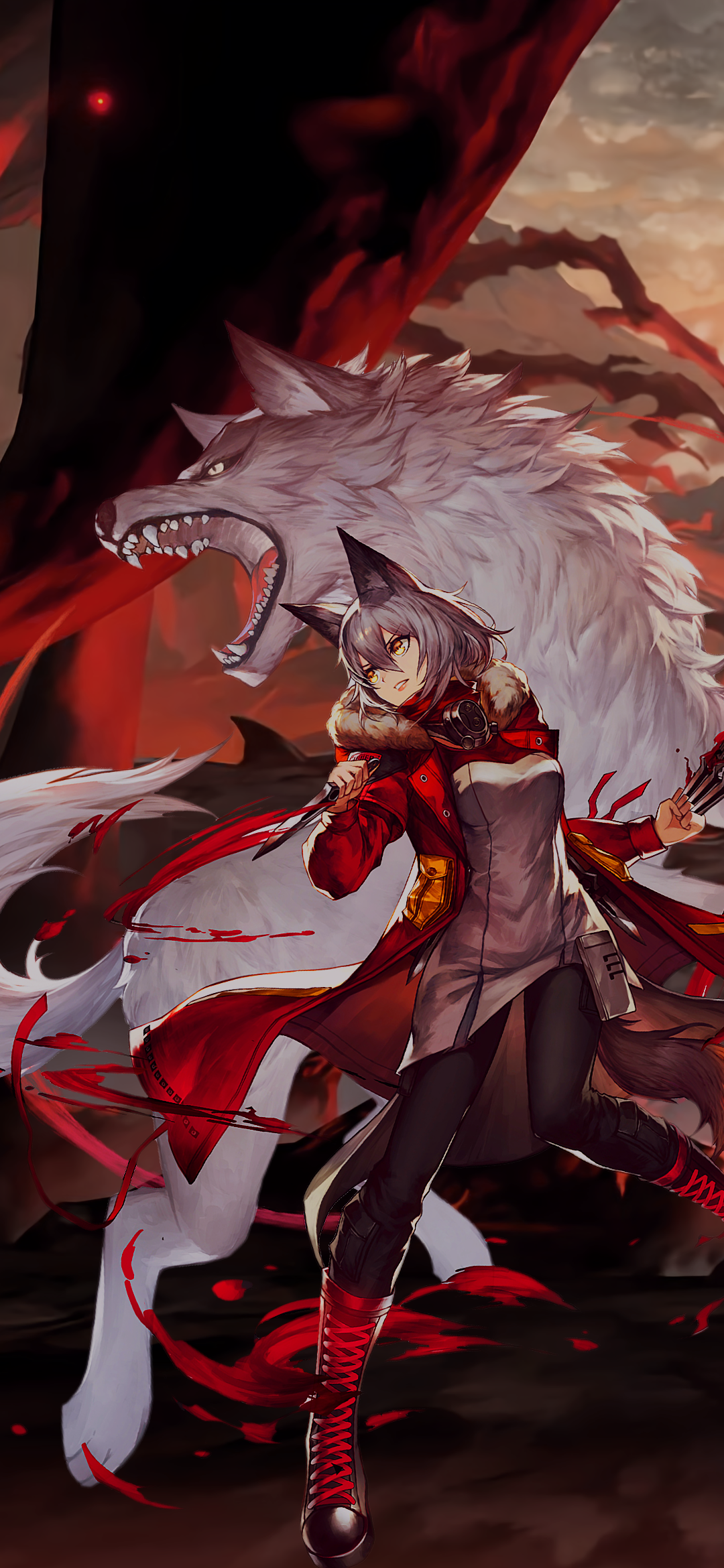 1080x2340] I made a wallpaper of Project Red [Arknights]