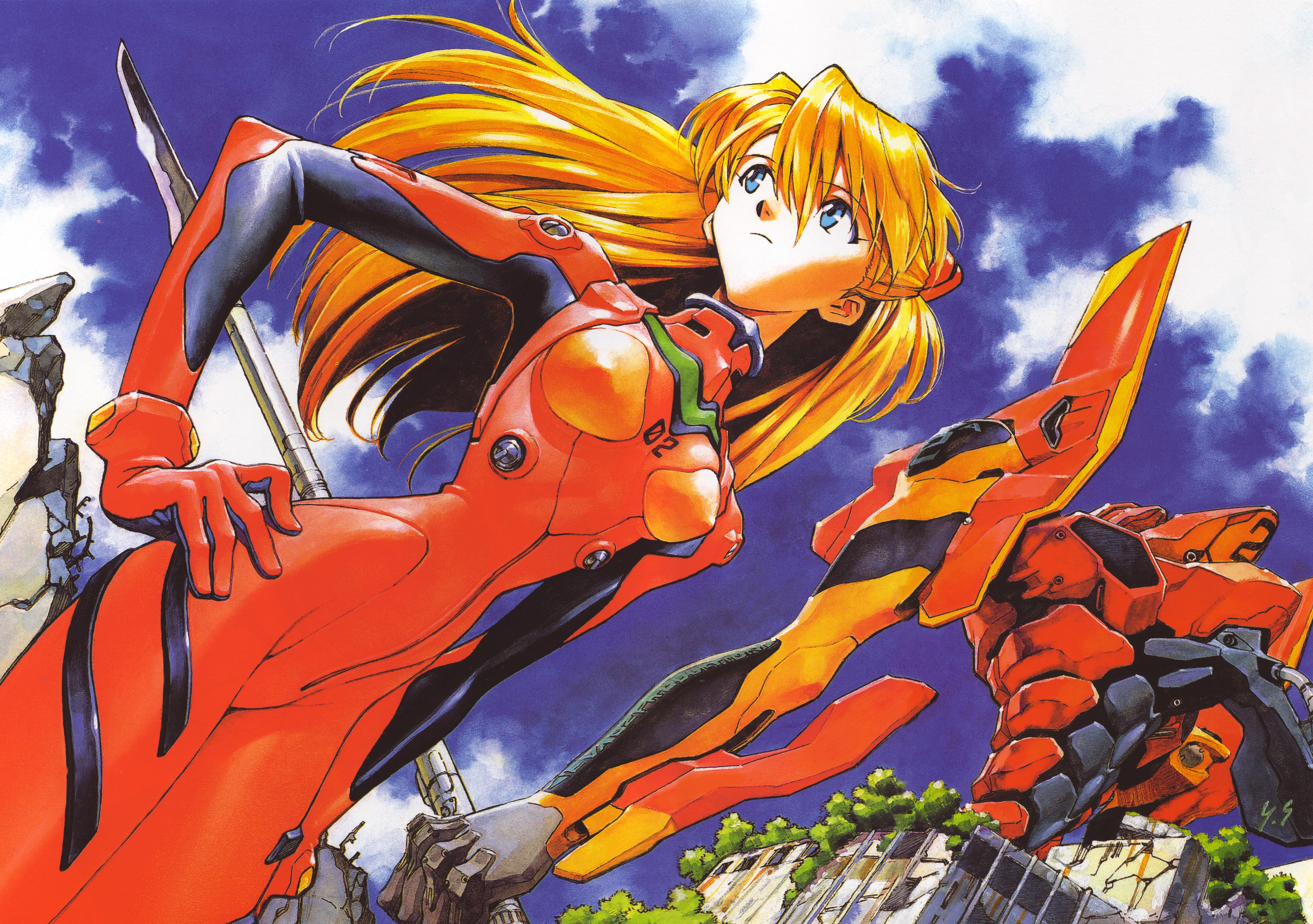 Asuka Langley in 4K Genesis Evangelion Wallpaper