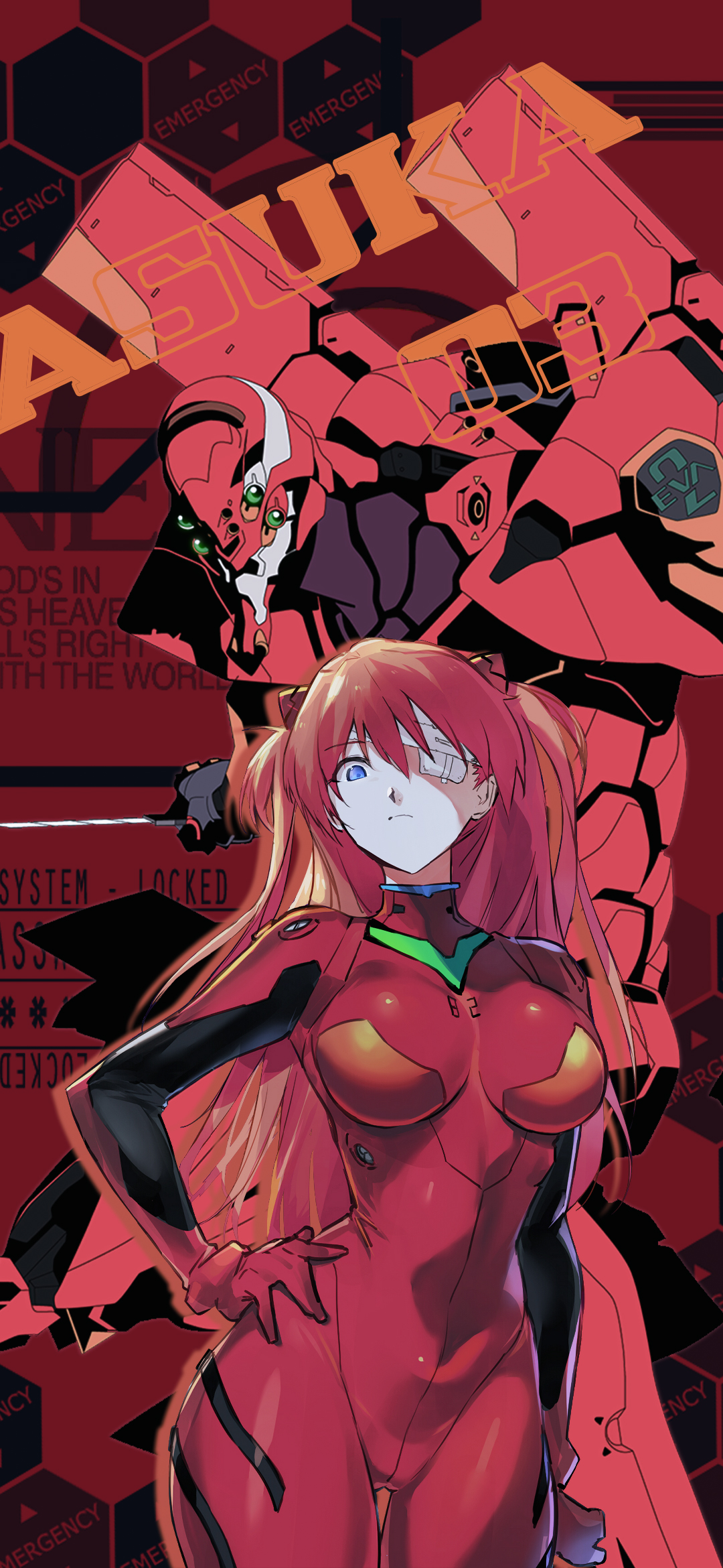 Asuka Langley Sohryu Phone Wallpaper
