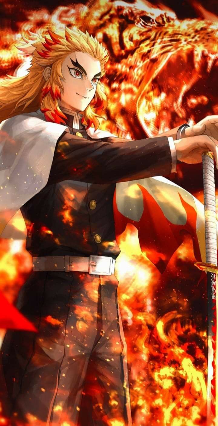 Anime phone wallpaper Kimetsu no yaiba wallpaper Rengoku kyojuro