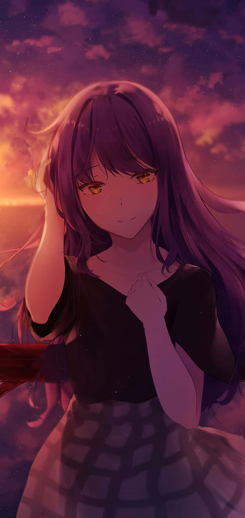 Download Upgrade your phone with the new iPhone 11 Red Anime Wallpaper