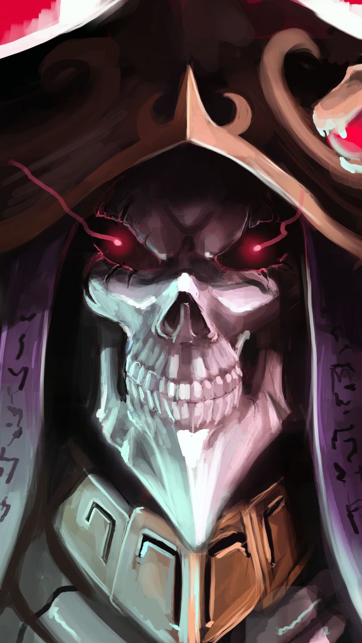 Skull, overlord, artwork, king, 720x1280 wallpaper. Anime wallpaper, Anime wallpaper iphone, Overlord anime season 2